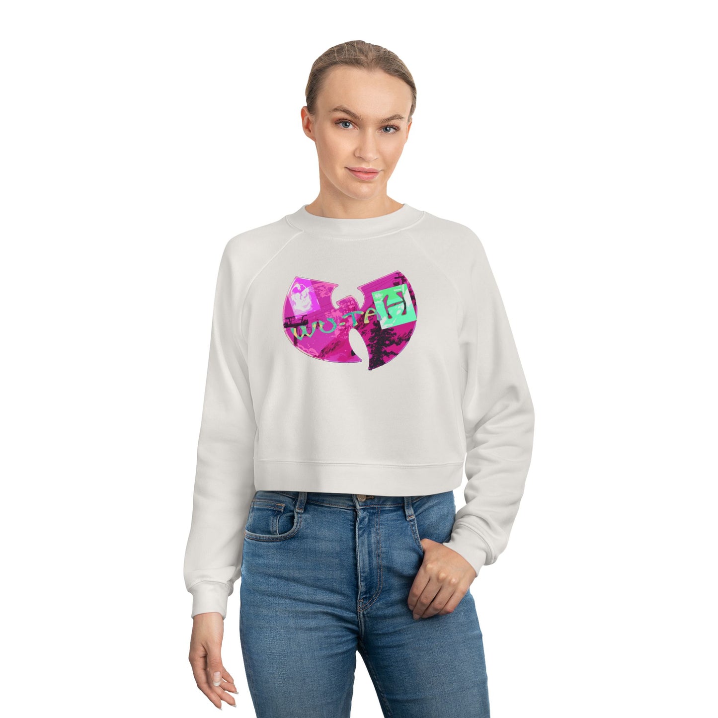 Cropped Fleece Pullover - Wutang Wutah Parody